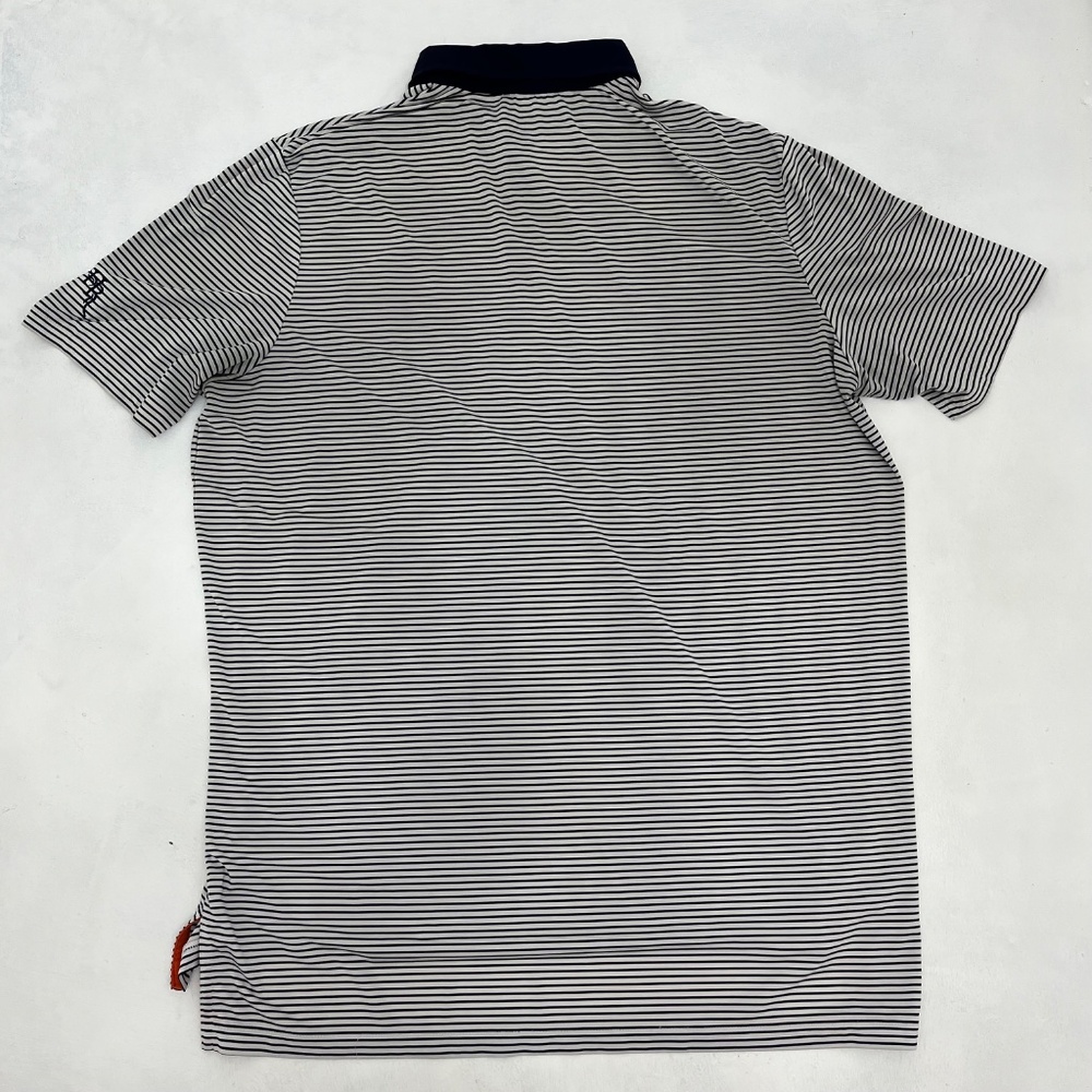 RLX Ralph Lauren Men’s XL Polo Shirt Blue White Stripe Performance Golf‎ Tennis - Picture 6 of 9